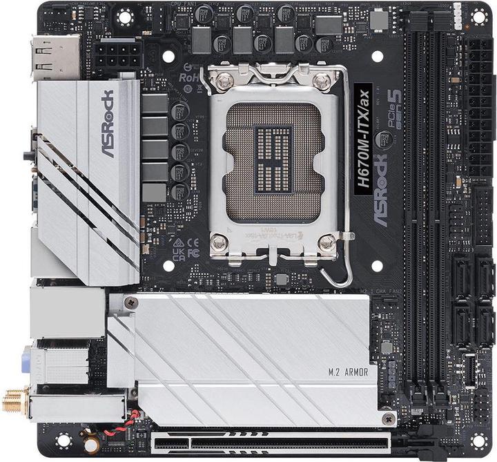 Produktbild AsRock B660M-ITX/ac (LGA 1700, Intel H670, Mini-ITX)