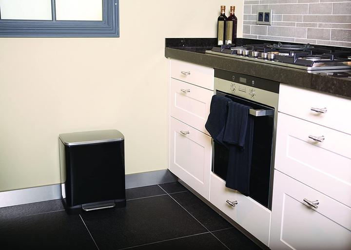 Actual product image EKO Pedal Bin 10+9L, Matt Black (19 l)