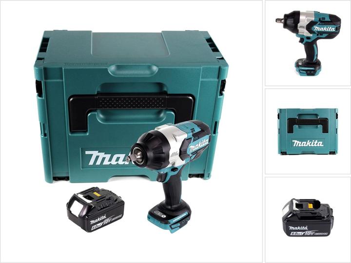 Image du produit Makita DTW 1002 G1J Clé à choc sans fil 18 V 1000 Nm 1/2" Brushless + 1x batterie 6,0 Ah + Makpac - ohn