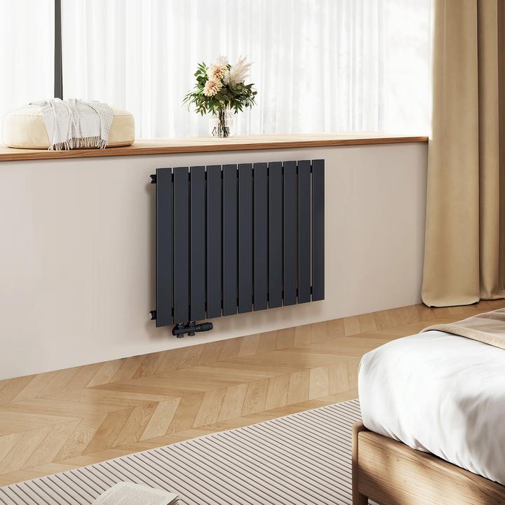 Produktbild Emke Heizkörper, Flachheizkörper mit Zentralanschluss, Anthrazit 63x84cm 618W Einlagig (618 W)