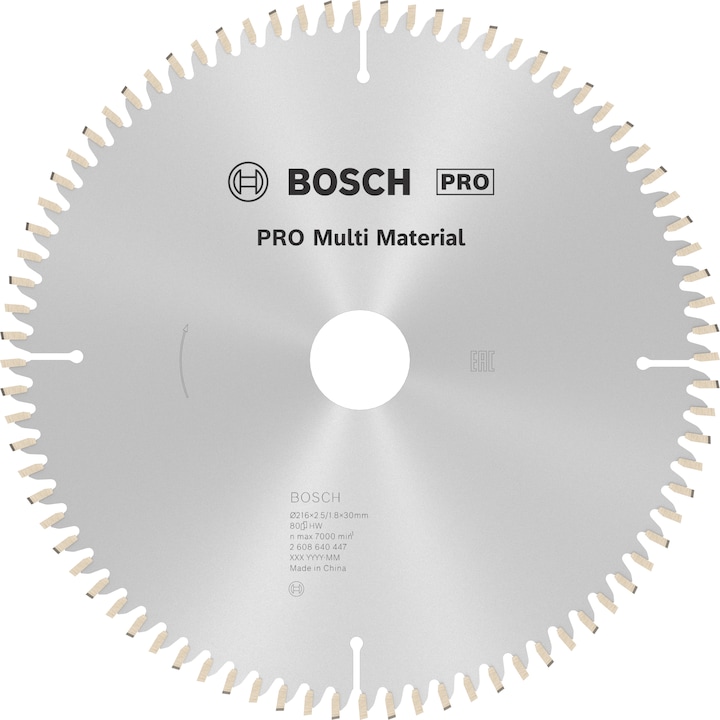 Image du produit Bosch Professional Zubehör Lame de scie circulaire PRO Multi Material, 216 x 2,5 x 30 mm