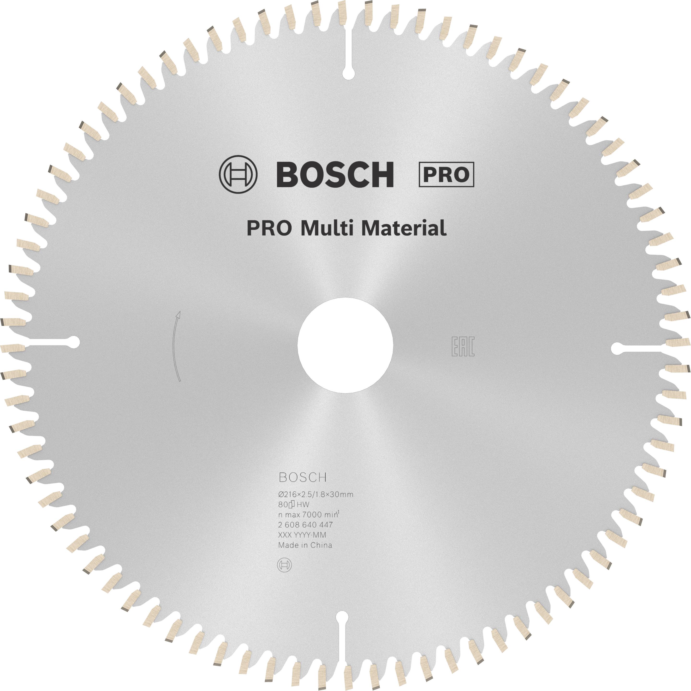 Thumbnail - Bosch Professional Zubehör, Sägeblatt, PRO Multi Material Kreissägeblatt, 216 x 2,5 x 30 mm