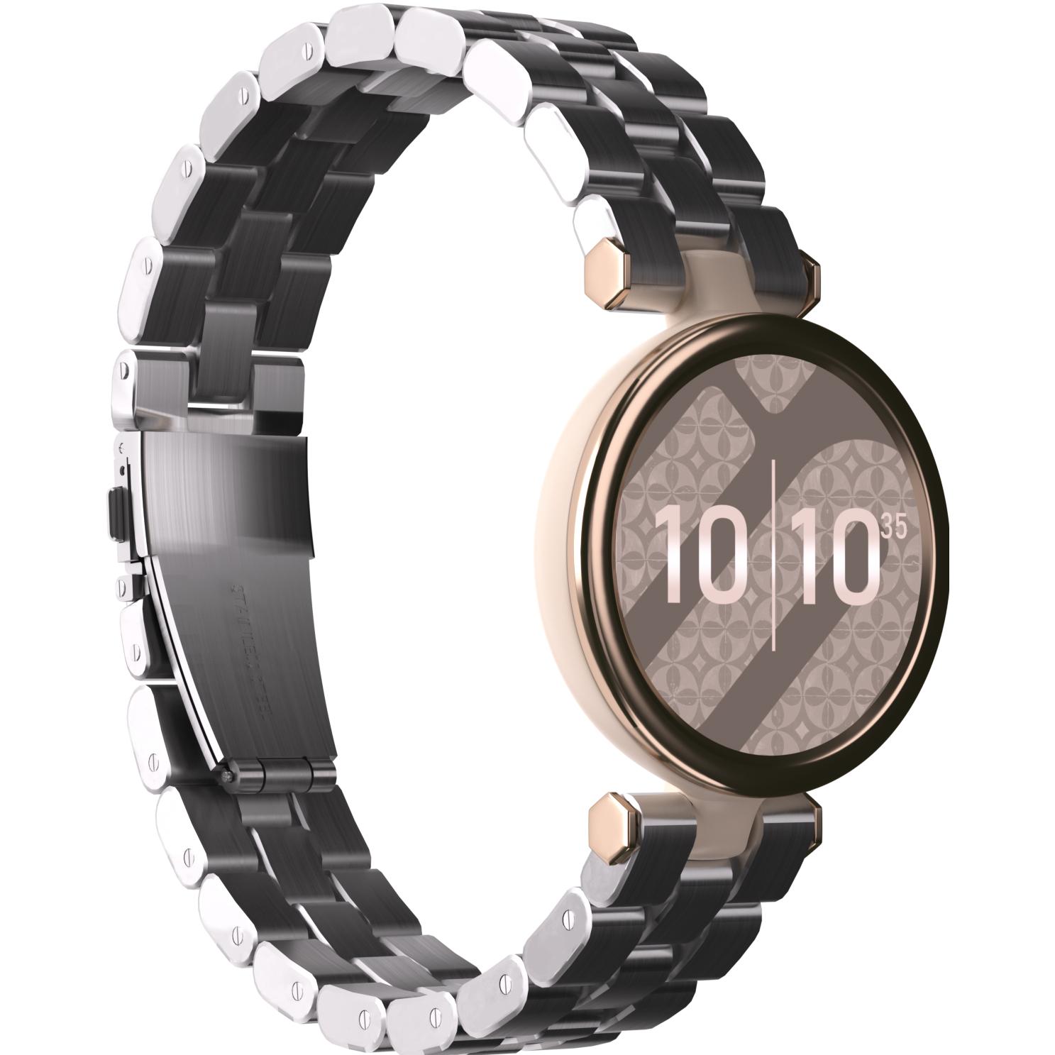 Strap-it Stahlarmband (14 mm, Edelstahl, Lily), Uhrenarmband, Silber