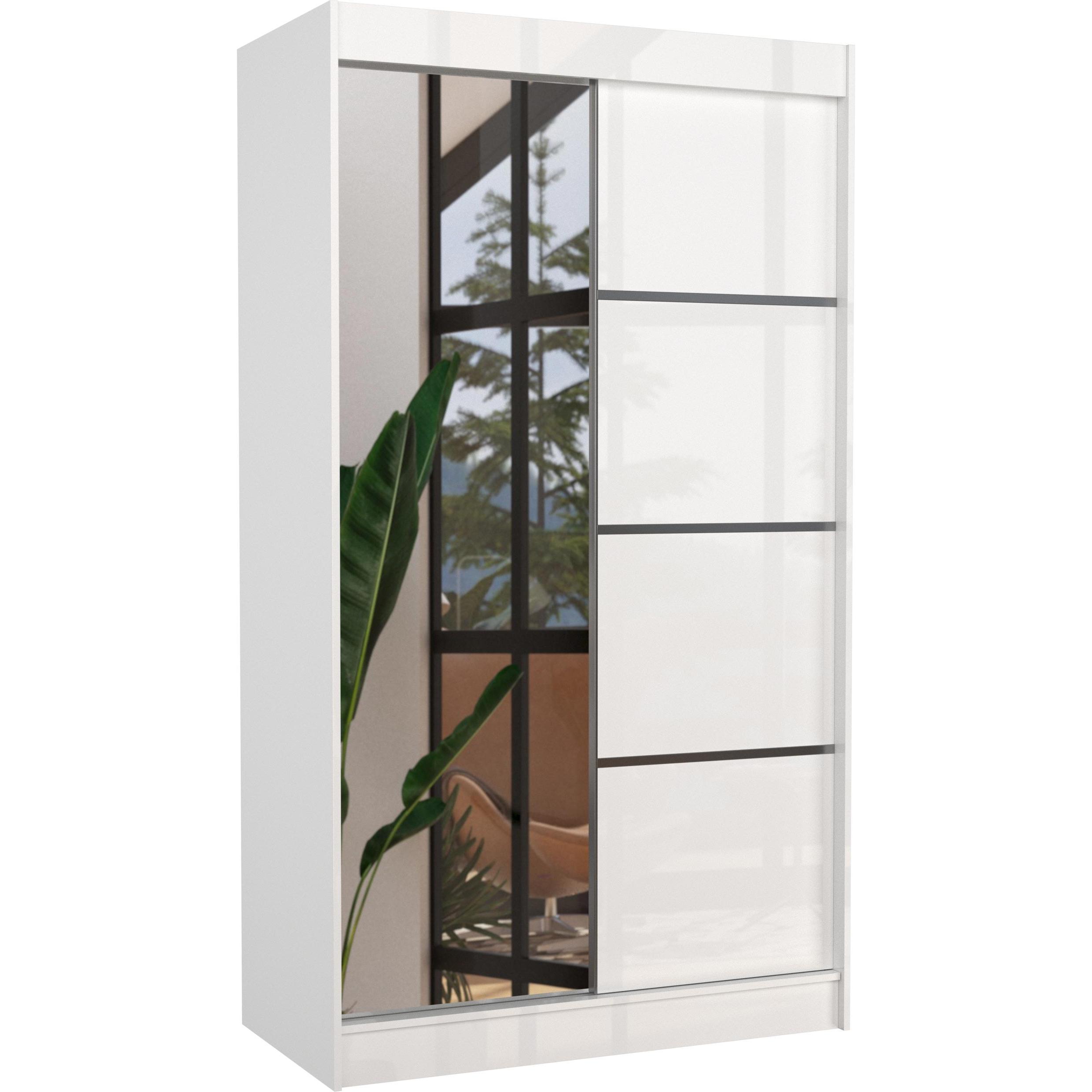 ADRK Furniture, Kleiderschrank, Verspiegelter Schiebeschrank GILTON 120