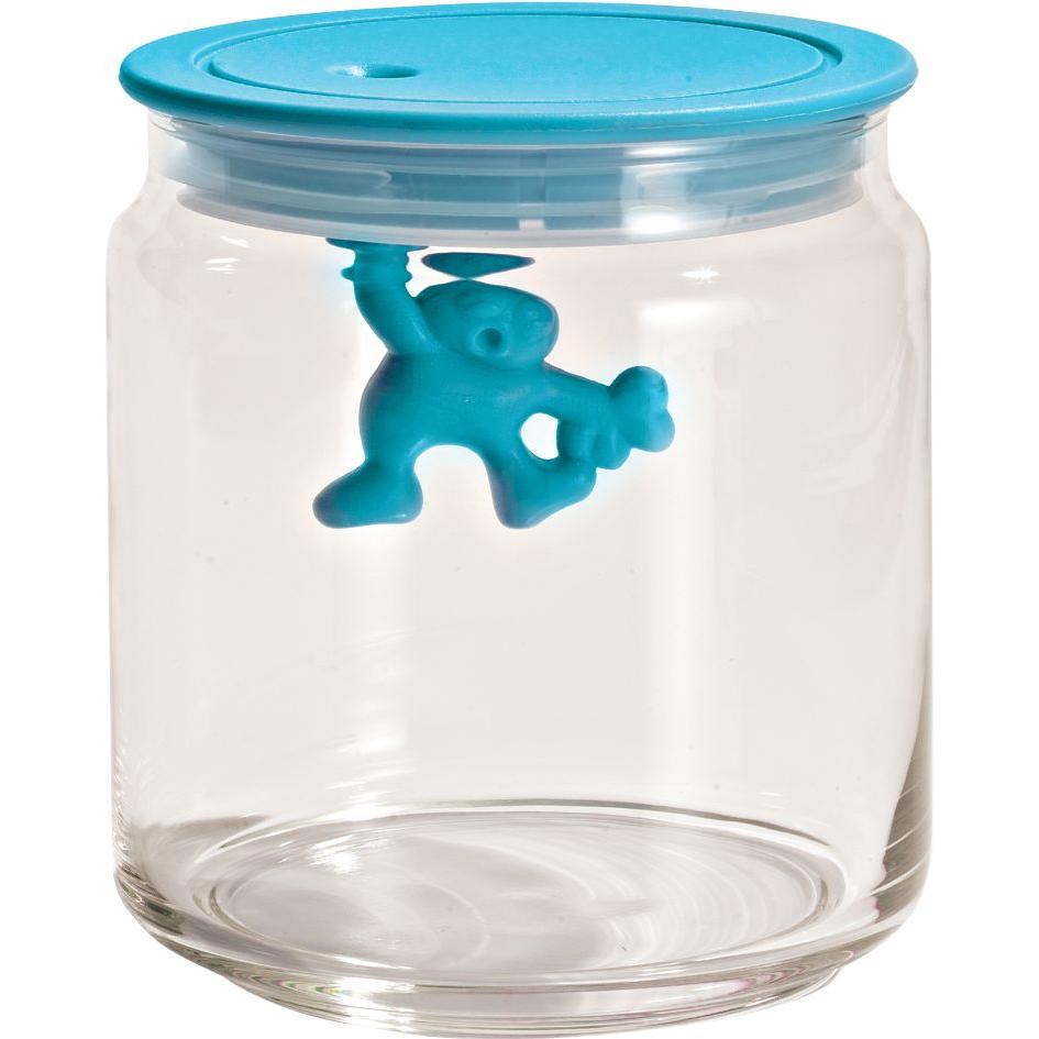 Alessi Gianni a little man holding on tight, Vorratsbehälter, Blau