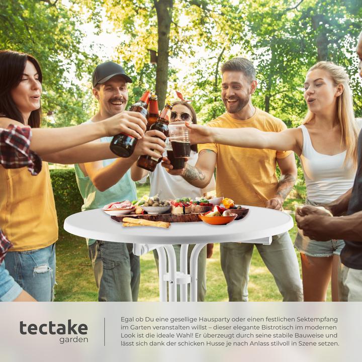 Produktbild tectake Stehtisch Eren klappbar mit Husse 90x110cm (80 x 80 x 110 cm)