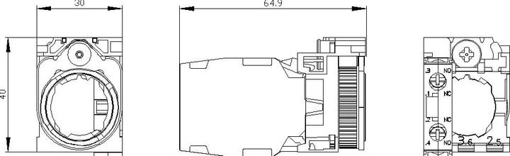 Produktbild Siemens Hilfsschalterblock 1S 1Ö Frontbef 4A/AC 3SU1500-1AA10-1FA0