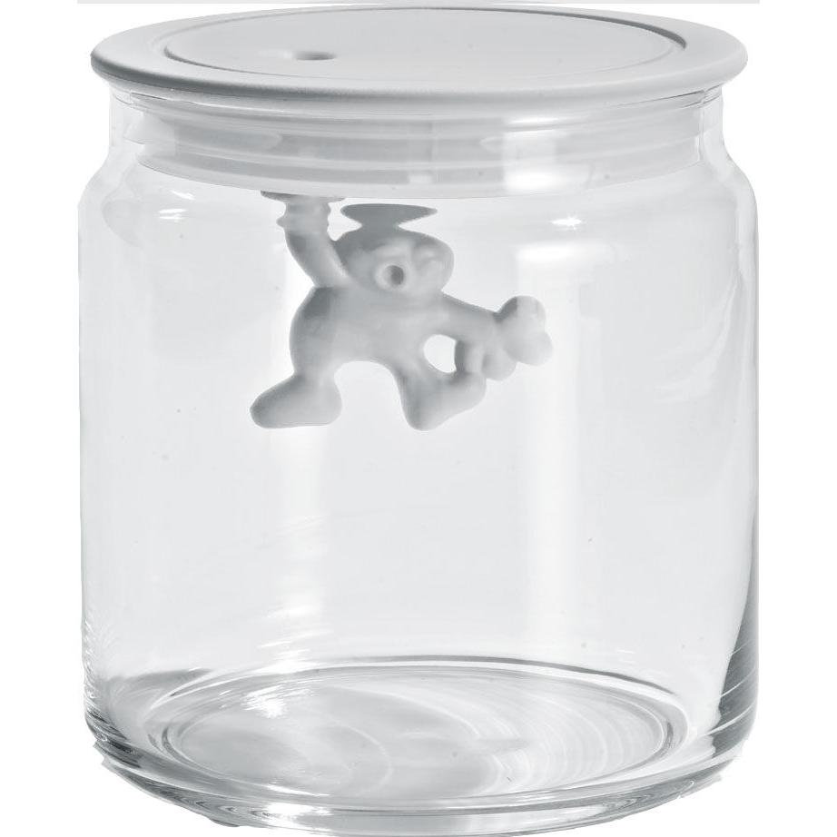 Alessi Gianni a little man holding on tight, Vorratsbehälter, Weiss