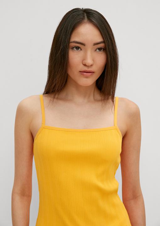 Produktbild Comma T-Shirt Top mit Rippstrick-Muster (46)