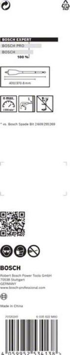 Actual product image Bosch Professional Zubehör EXPERT Self Cut Speed Flat Milling Drill, 10 x 400 mm (10 millimetres)