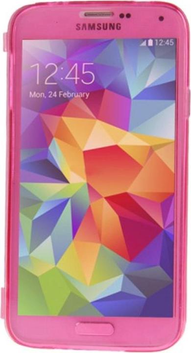 Produktbild König Design Handyhülle Flip Quer für Handy Samsung Galaxy S5 / S5 Neo Pink (Samsung Galaxy S5, Samsung Galaxy S5 Neo)