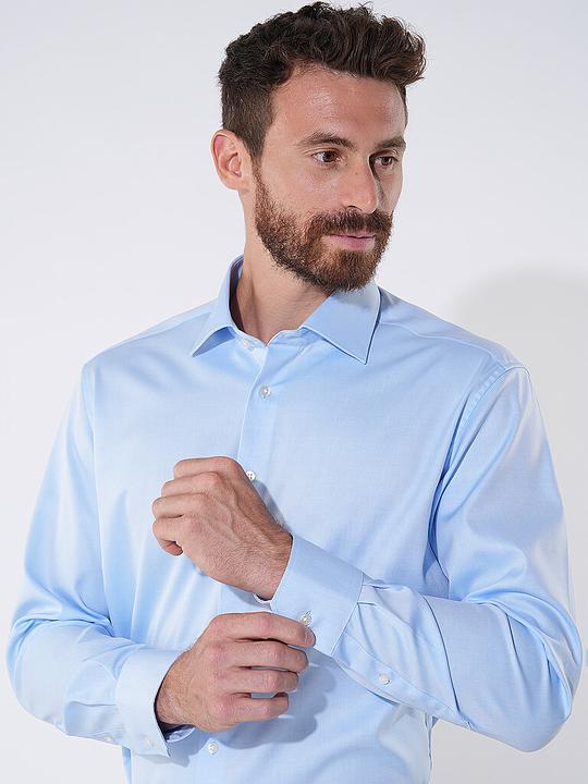Produktbild Eterna Herrenhemd MODERN FIT Langarm Standard BLAU Gr.39 (39)