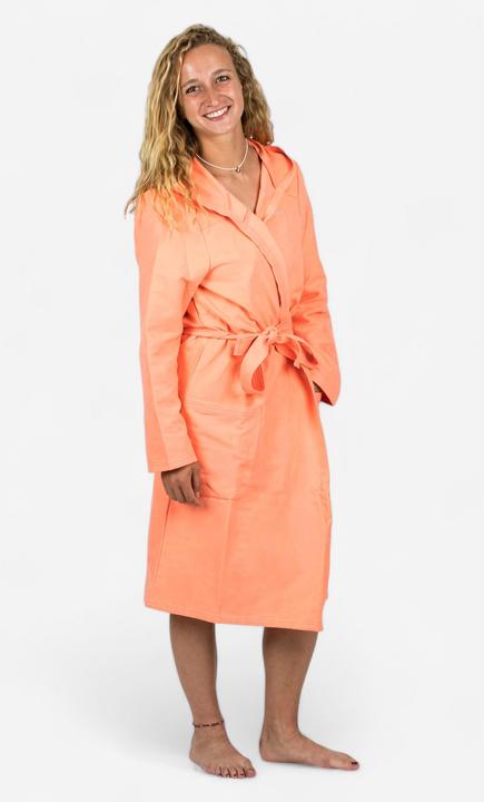Image du produit Nabaiji Peignoir microfibre femme capuche compacte - corail (XS)