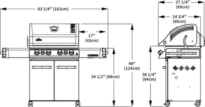 Image du produit Napoleon Grill Legend 485 Acier inoxydable (17.20 kW)