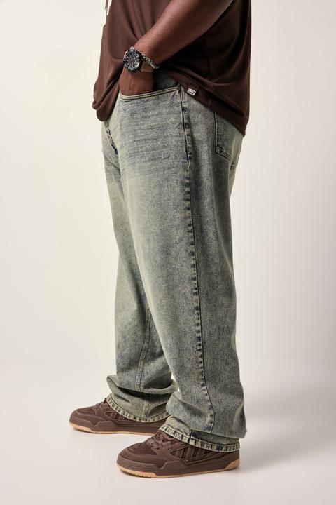 Image du produit Sthuge Jean 5 poches, dirty denim, coupe Tapered Loose Fit - jusqu'à la taille 74 (68)
