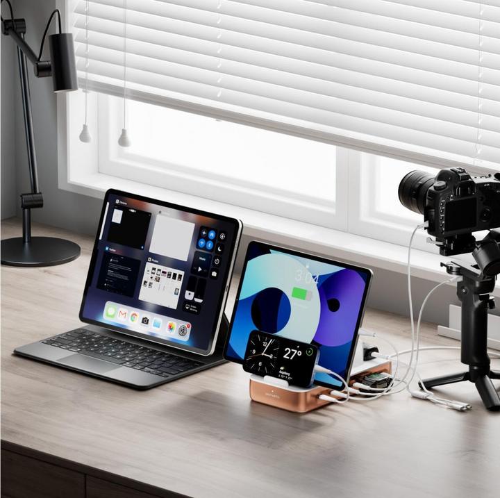 Produktbild 4smarts Ladestation Team 100W 5C/1A inkl. 6 Kabel Kupfer (100 W)