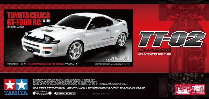 Actual product image Tamiya 1:10 RC Toyo. Celica GT-Four TT-02 ST185 (Kit)