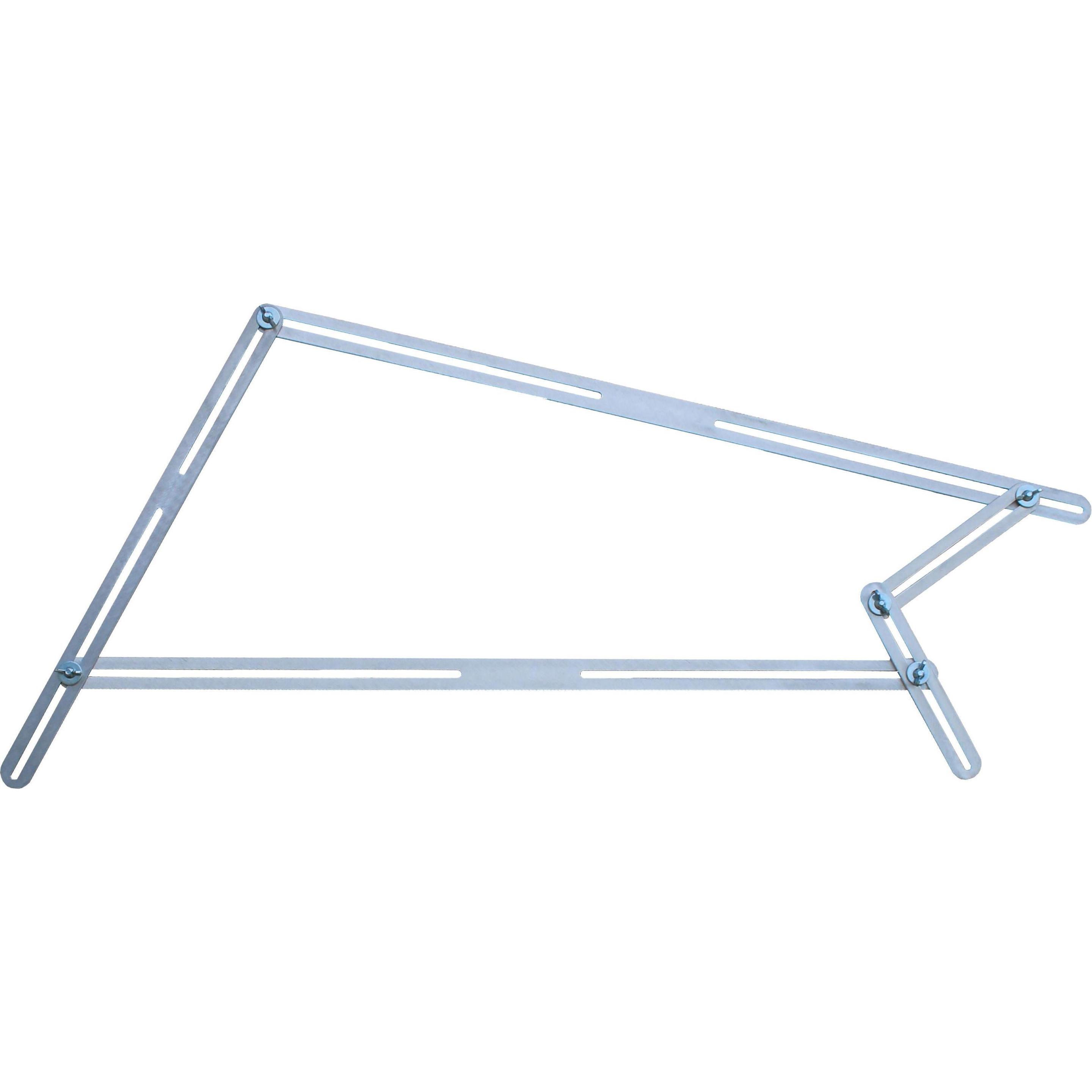 Hedue, Winkelmesser, Winkelschablone mit 48 Aluschienen