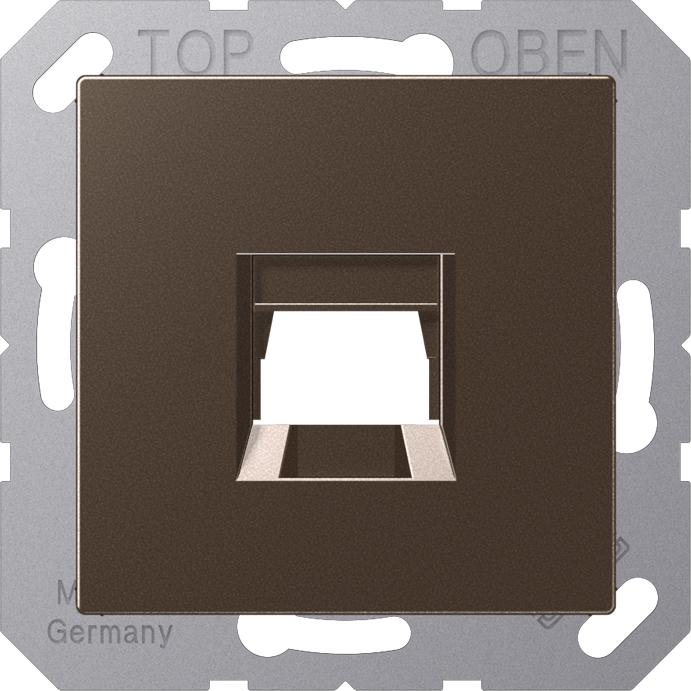 Actual product image JUNG Support ring Mod-Jack 1f A mocha with clamp A1569-1WEMO