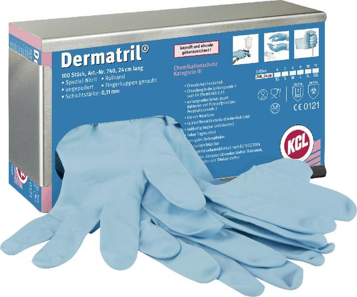 Actual product image KCL Disposable nitrile gloves Dermatril 740 (6)