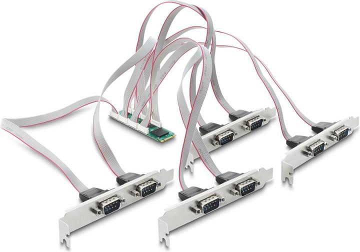 Produktbild Delock M.2 Karte zu 8 x Seriell RS-232 DB9 mit Standard und (0.30 m)