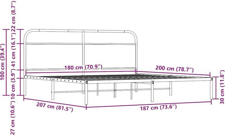 Image du produit vidaXL Bettgestell (180 x 200 cm)