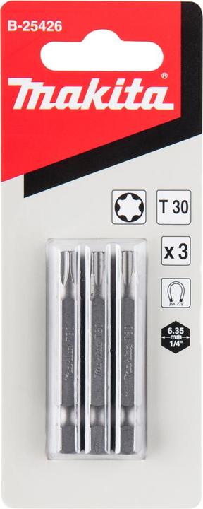 Actual product image Makita SCREW BIT 50MM TORX 30 3PCS