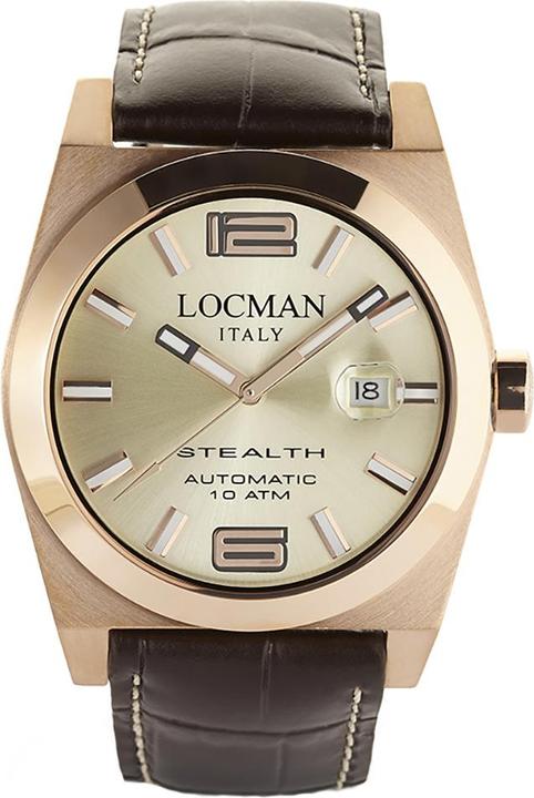 Actual product image Locman Italy Mens Watch Automatic Stealth Titanium/Stainless Steel gold Ref. 0205 (Analogue wristwatch)