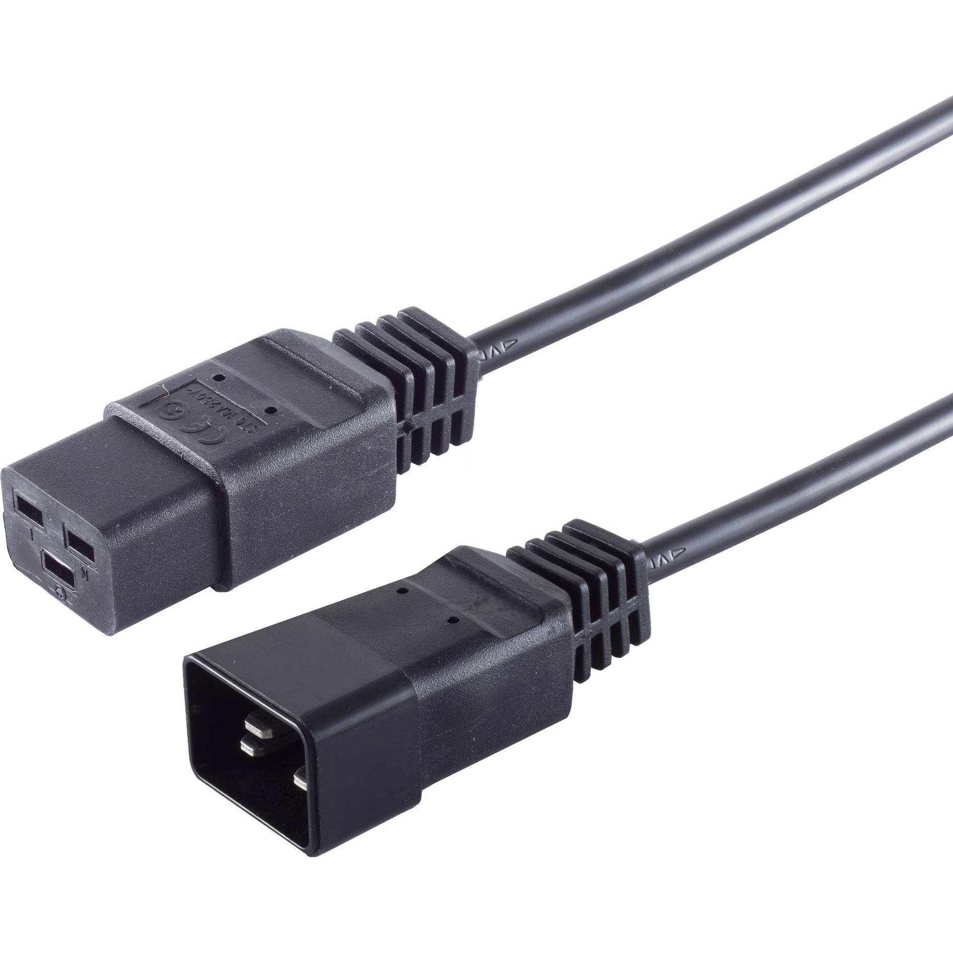 Shiverpeaks, Verlängerungskabel, S/CONN maximum connectivity Kaltgeräteverlängerung C20-C19, 16 A, 3x1,5mm², 2,5m (2.50 ...