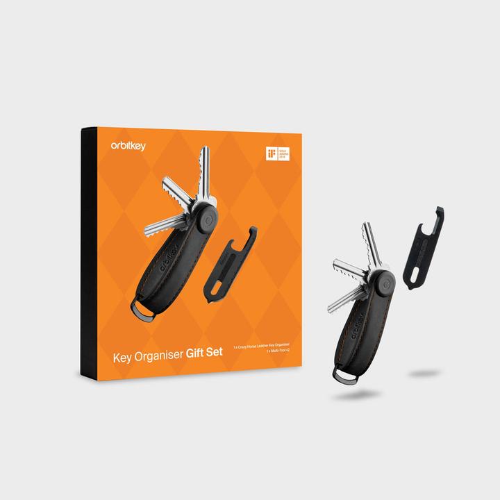 Immagine prodotto Orbitkey ​ - Gift Set - Crazy Horse Key Organiser Multitool V2 - Black