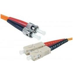 Exertis Connect LWL Patchkabel Eco, 50/125 µm, OM2-Faser, 2x ST Stecker/SC Duplex Stecker, orange, 1,0 m UPC UPC-Sch (CA...