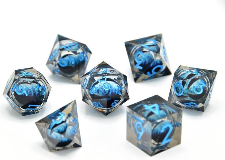 Glass Staff CritStones pack dés Water Dragon's Gaze Floating Eye (7)