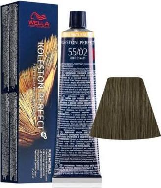 Produktbild Wella Koleston Perfect Me 55/02 Matt Natural Intense Light Brown 60ml (5502 Matt Natural Intenses Hellbraun)