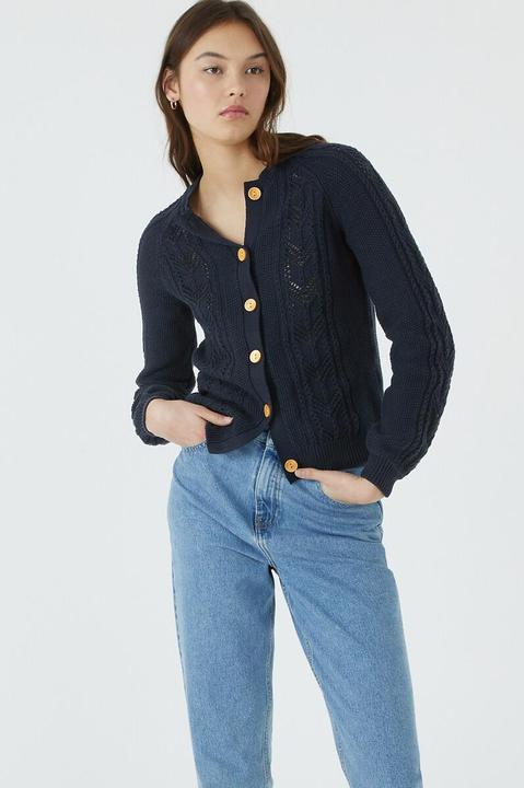 Produktbild La Redoute Collections Cardigan aus Pointelle-Strick (XXL)