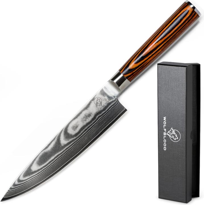 Produktbild Wolfblood Damastmesser (19 cm)