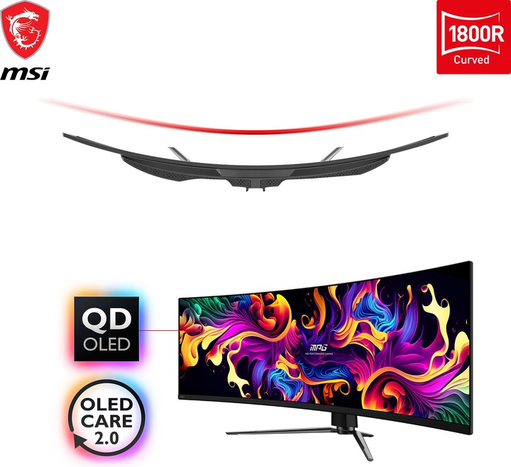 Actual product image MSI MPG 491CQPDE QD-OLED (5120 x 1440 pixels, 49")
