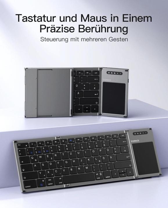 Actual product image Inateck Keyboard 06101 steel gray (KB06101 steel gray) (DE, Wireless)