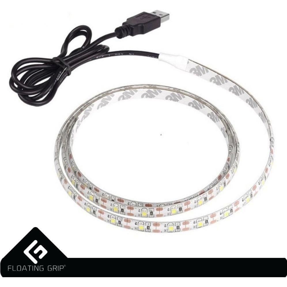 Floating Grip, Striscia LED, Luce a filo a led con USB blu (Blu, 50 cm, Interno)