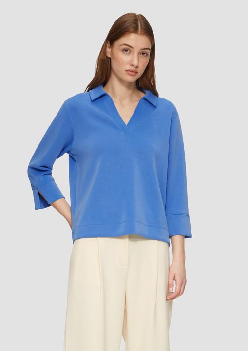 Actual product image S.Oliver Sweatshirt Sweatshirt aus Scuba mit Polokragen (40)