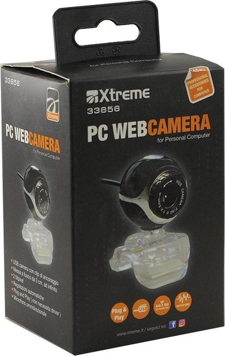 Productafbeelding Xtreme 33856 webcam 2 MP 640 x 480 Pixel USB 2.0 Zwart, Transparant (2 Mpx)