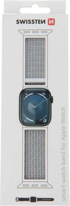 Actual product image Swissten Nylon Band for Apple Watch 38/40/41 mm White (Nylon)