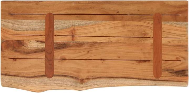 Image du produit VidaXL Étagère murale Rectangulaire Bord d'arbre Étagère suspendue Bureau Étagère en bois massif Acacia