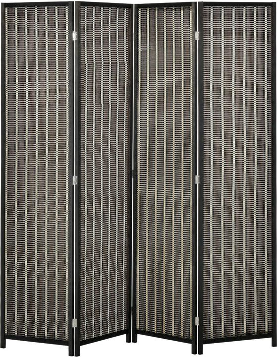 Homcom Paravent Bambus, Kiefernholz Braun