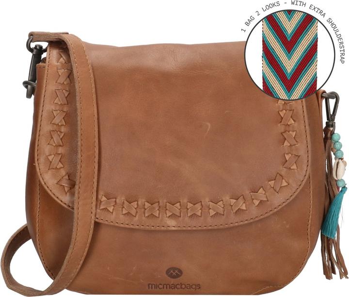 Produktbild Micmacbags Friendship -Umhängetasche ausblenden & stechen - Brown - 100% Leder