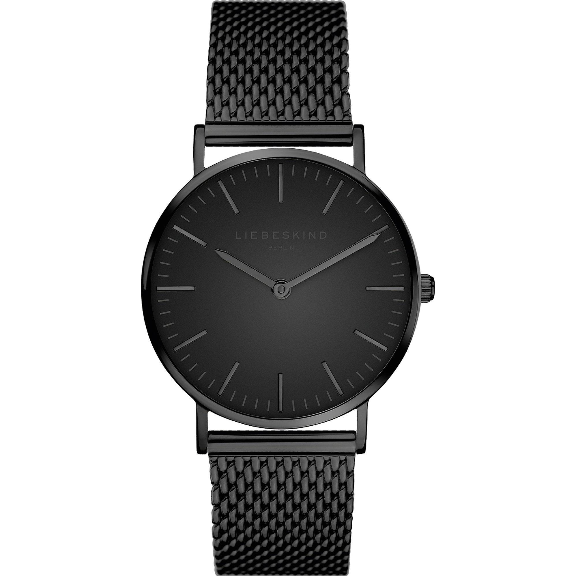 Liebeskind Berlin, Armbanduhr, Damenuhr, Schwarz, (Analoguhr, 34 mm)