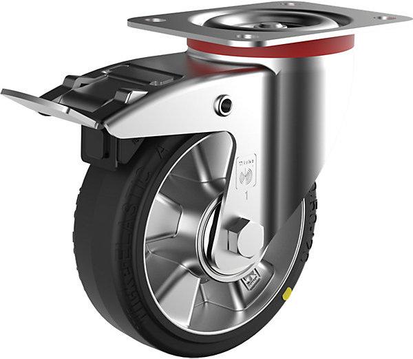 Actual product image Wicke ESD elastic rubber tyre, wheel Ø x width 150 x 50 mm, max. load 300 kg, swivel