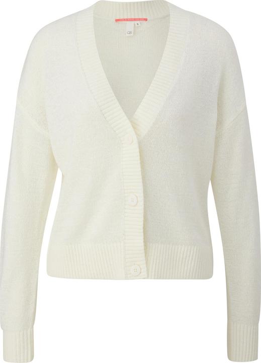 Produktbild s.Oliver Strickjacke Verkürzte Strickjacke mit Knöpfen (XL)