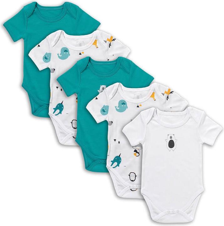 Produktbild Schlummersack Bio Baby-Bodys kurzarm 5er-Pack (80)