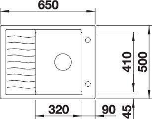 Produktbild Blanco ELON 45 S (Einbauspüle, 65 cm, 50 cm)