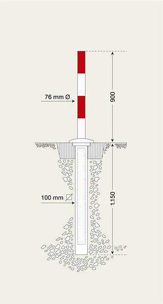Actual product image kaiserkraft Barrier post